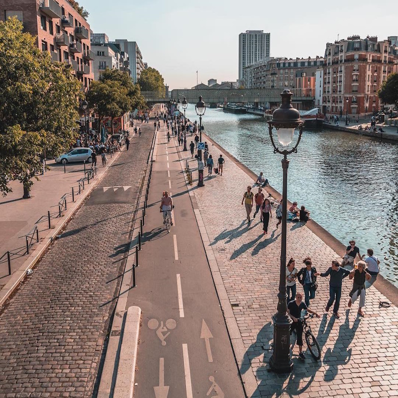 Canal de l'Ourcq, Paris - IG post by @oasisisgood